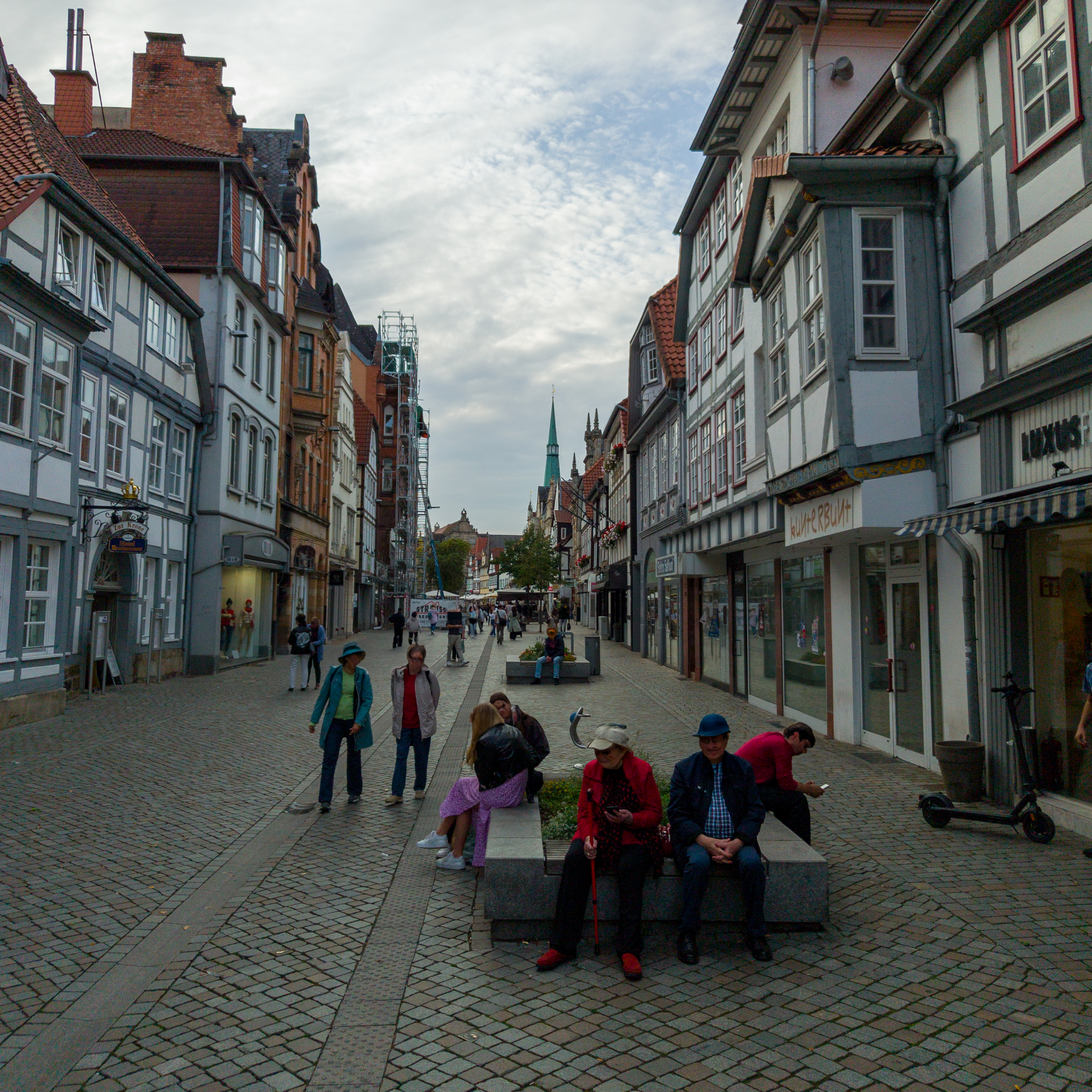 Blick in die Osterstraße vom anderen Ende aus 