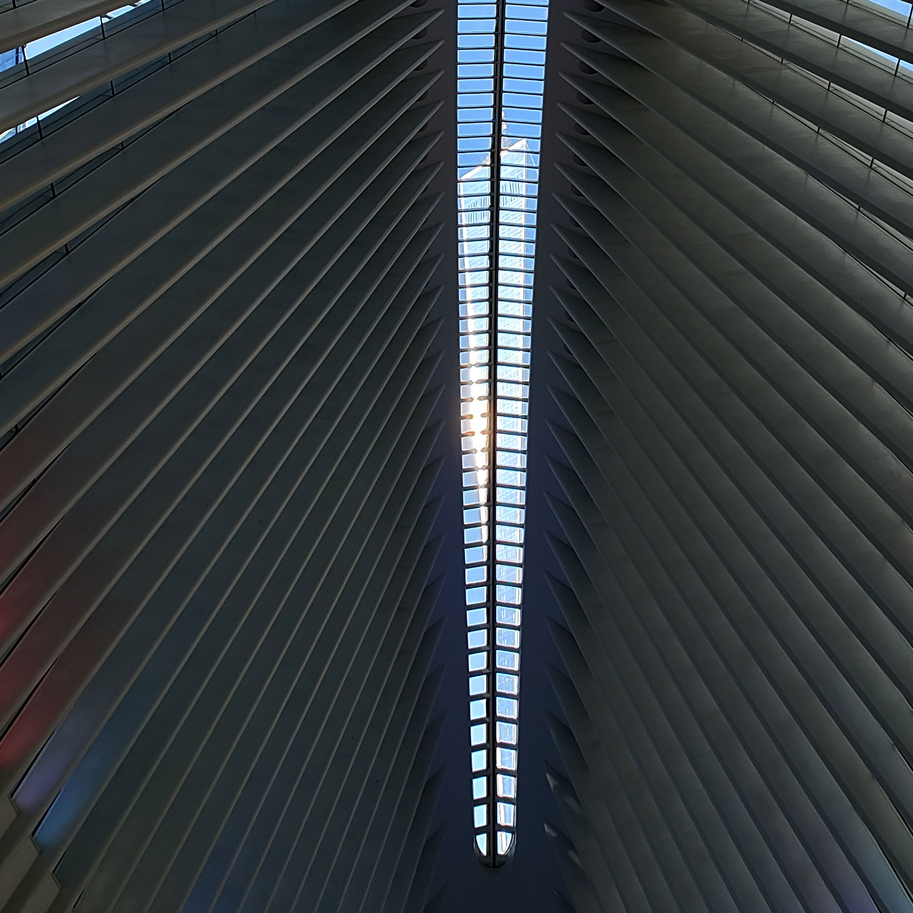 Blick zum One World Center durch die Mitte vom Gerippe