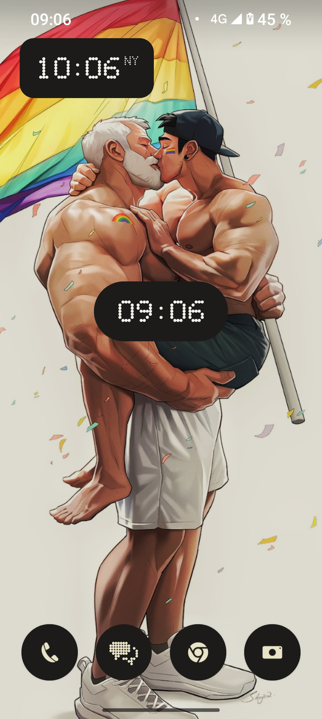 Screenshot von der Durchquerung der Zeitzone