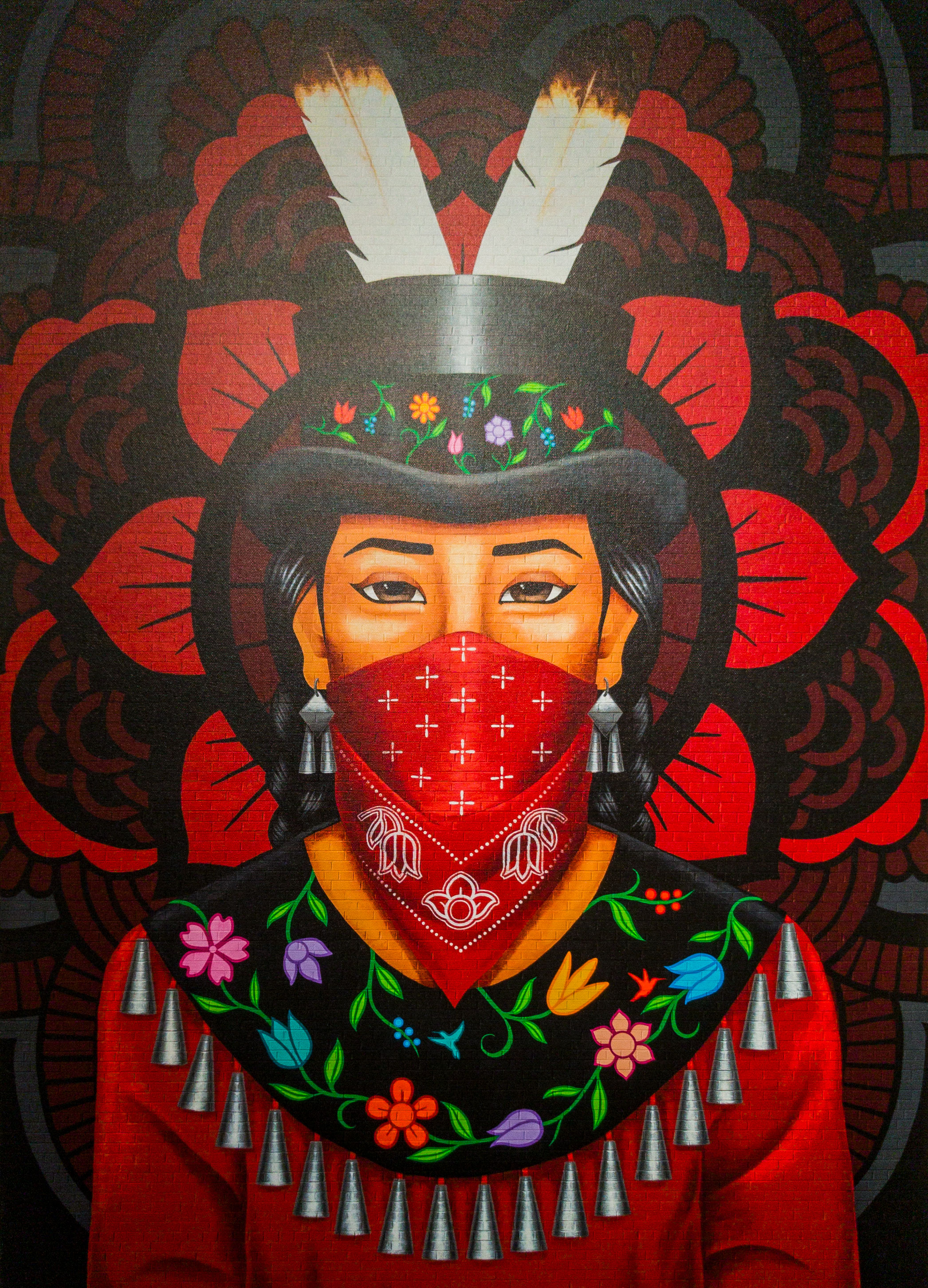 Nargnts Art Collectiv Ganawenjiige Onigam (She watches over Duluth)