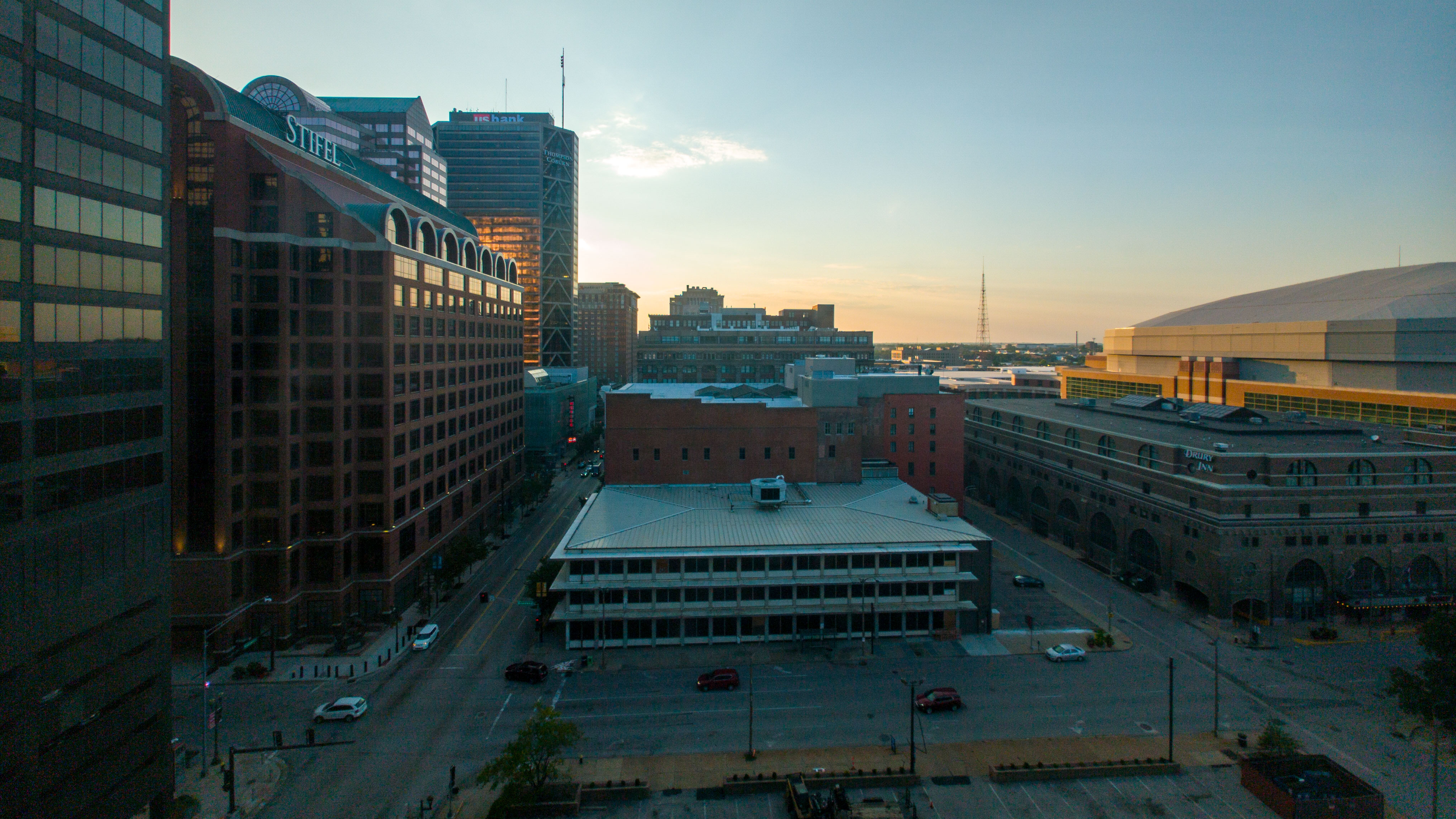 Sonnenuntergang aus dem Missouri Athletic Club